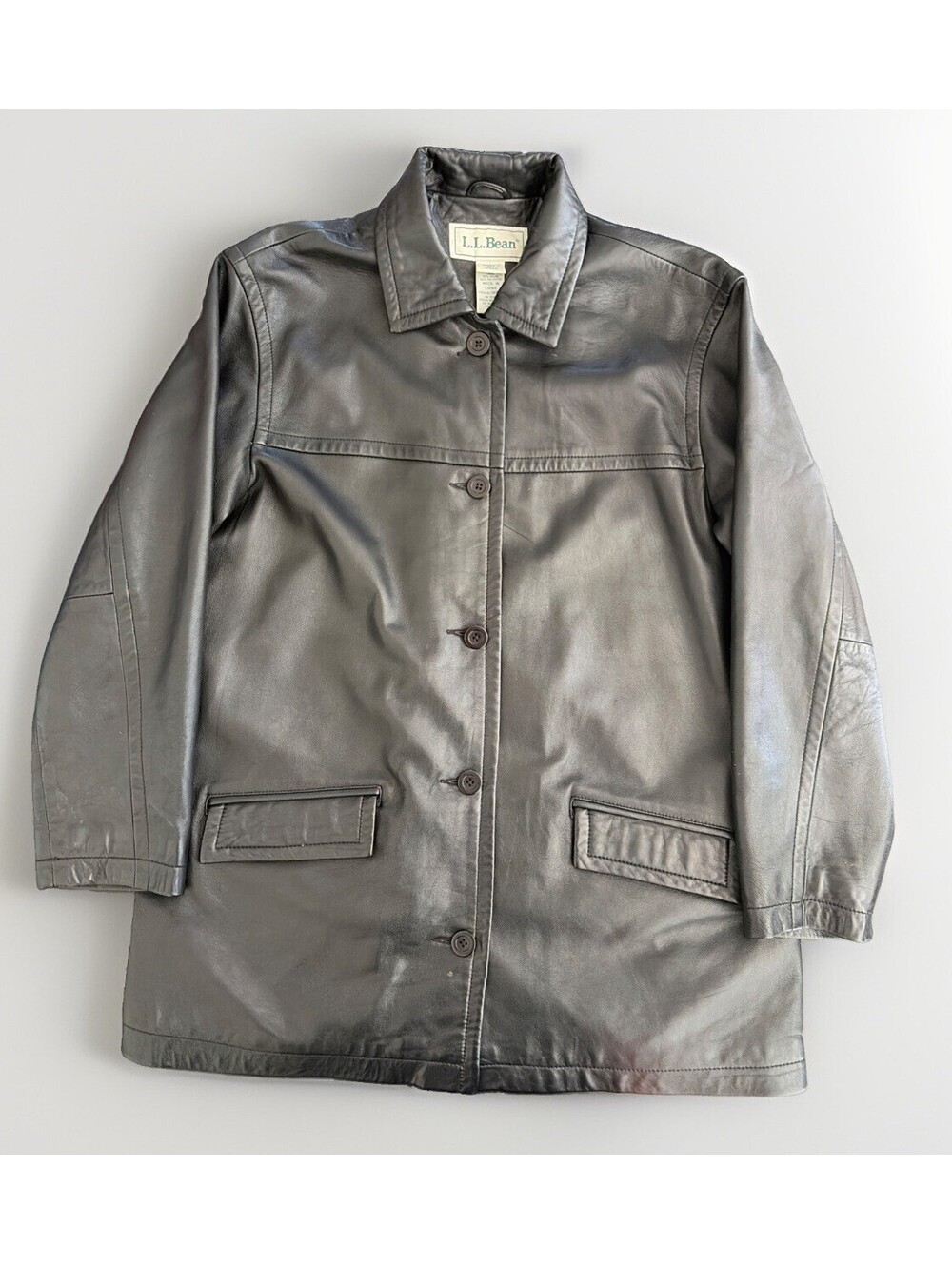 Vintage LL Bean Women’s Leather Jacket Light Spring Napa Leather Size Medium